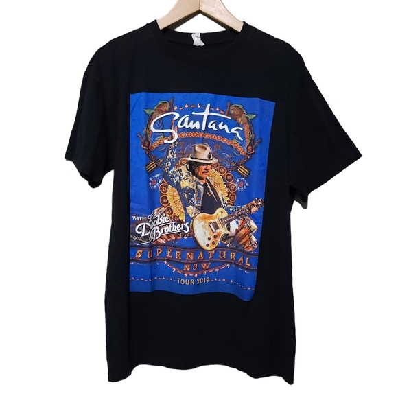 New Carlos Santana x The Doobie Brothers 2019 Supernatural Now Band Concert Tee - Picture 1 of 5